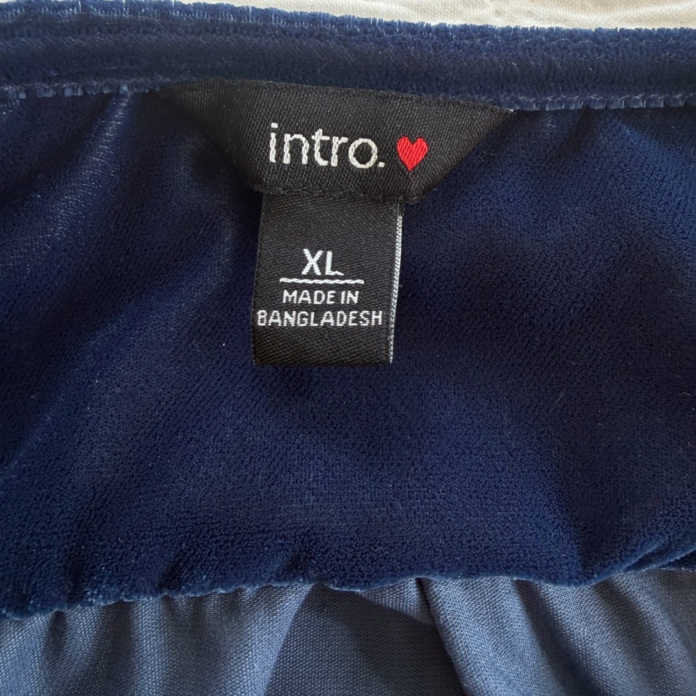 Blue Velvet Top blue Long sleeve size XL - Picture 2 of 10
